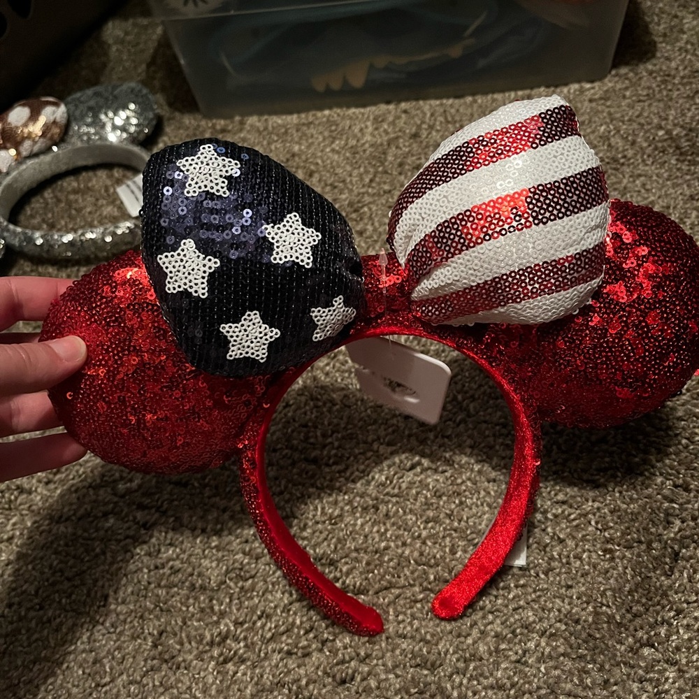 NWT Patriotic 4th of July Disney Minnie Mouse Ears